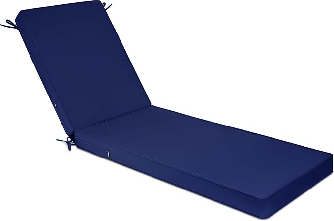 Lounge Chair Cushion Waterproof Chaise Lounge Cushions 72x21x3 Inch Non-Slip by Parkerly