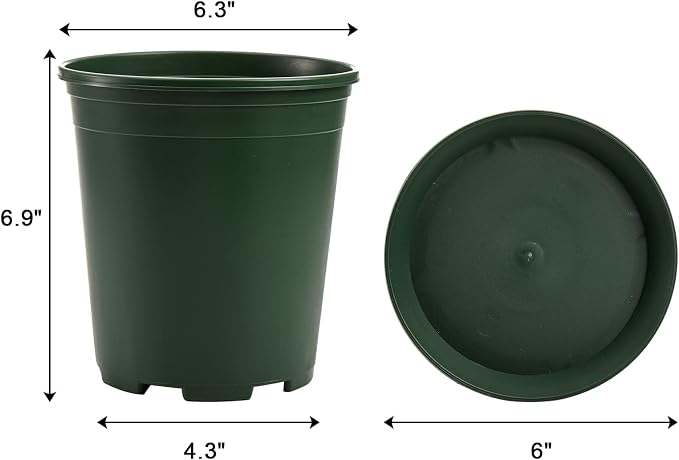 Fasmov 10PCS 1 Gallon Durable Nursery Pot Garden Flower Pots Nursery Plant - Image 2