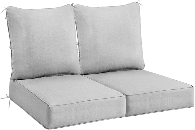 Sundale Outdoor Olefin Deep Seat Cushion Set of 2, Patio Chair Cushion and by SundaleOutdoor