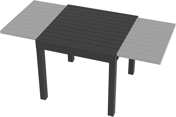 Patio Aluminum Extendable Dining Table, Rust-Free Expandable Outdoor Dining by SeeHill
