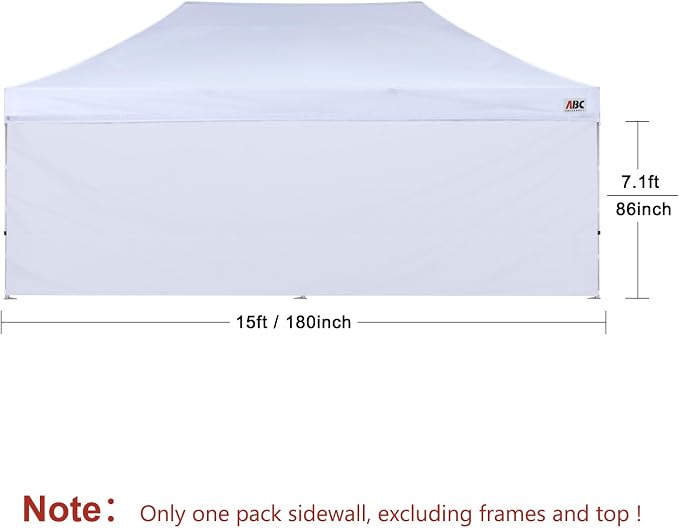 ABCCANOPY Instant Canopy SunWall 10x20 FT, 1 Pack Sidewall Only, No Frame or Top - Image 2
