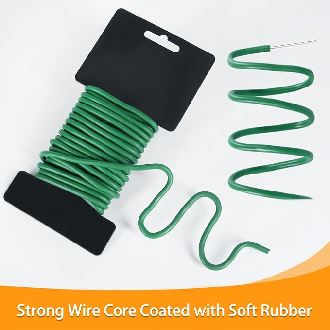 Tenn Well Green Plant Ties, 32 Feet 5mm Soft Garden Wire Ties - Image 3