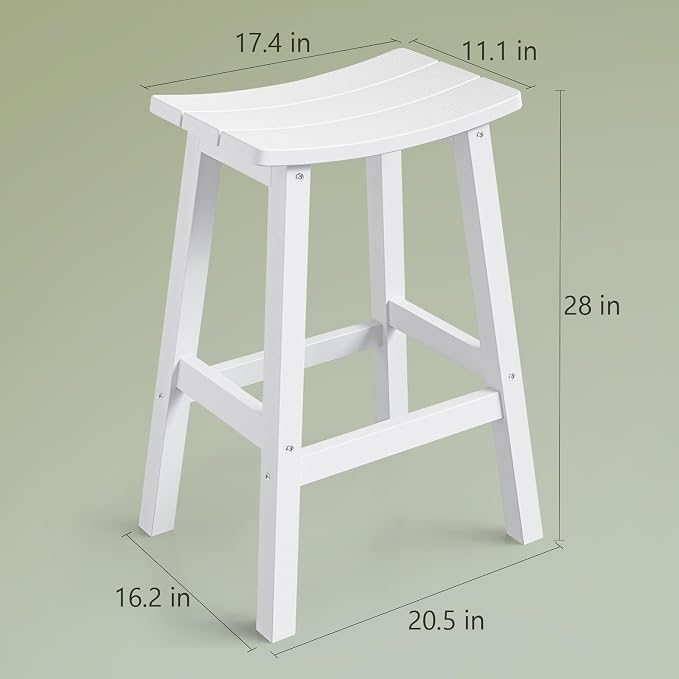 Outdoor Bar Stools Set of 2, Waterproof Barstools, - Image 3