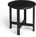 Outvita Adirondack Side Table, 18 Inch Round Outdoor End Table, HDPE Weather by Outvita