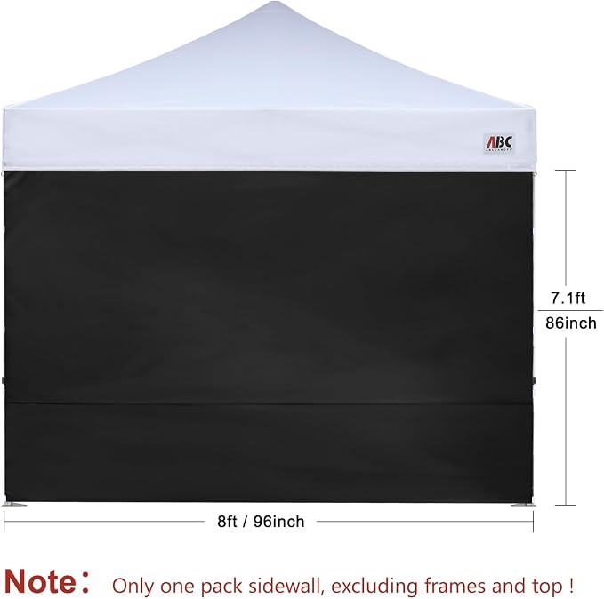 ABCCANOPY Instant Canopy SunWall 8x8 FT, 1 Pack Sidewall Only, No Frame or Top - Image 2