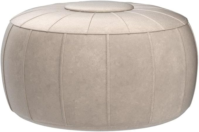 Thgonwid Unstuffed Moroccan Storage Pouf Foot Stool Ottoman Seat Handmade Faux - Image 5