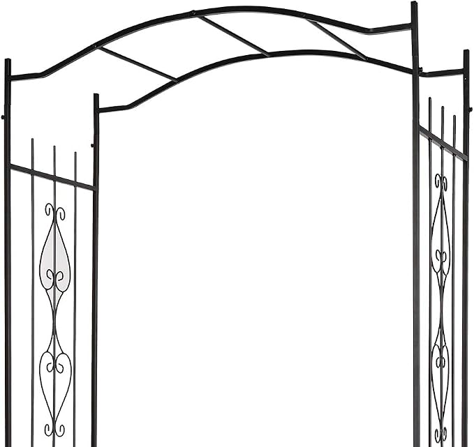 Garden Arbor with Side Garden Trellis, 7.5FT Metal Garden Arch - Image 5