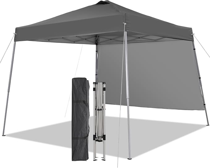 Canopy Tent, 10X10 FT Pop Up Canopy Outdoor Tent Slant Legs by Oneofics