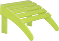 WO Home Furniture Adirondack Ottoman Outdoor Patio Footrest 13.5" Inch Folding by WOHomeFurniture