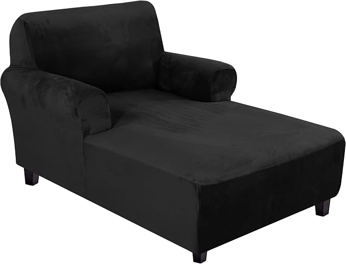 H.VERSAILTEX Velvet Chaise Lounge Cover High Stretch Chaise Chair Cover by HVERSAILTEX