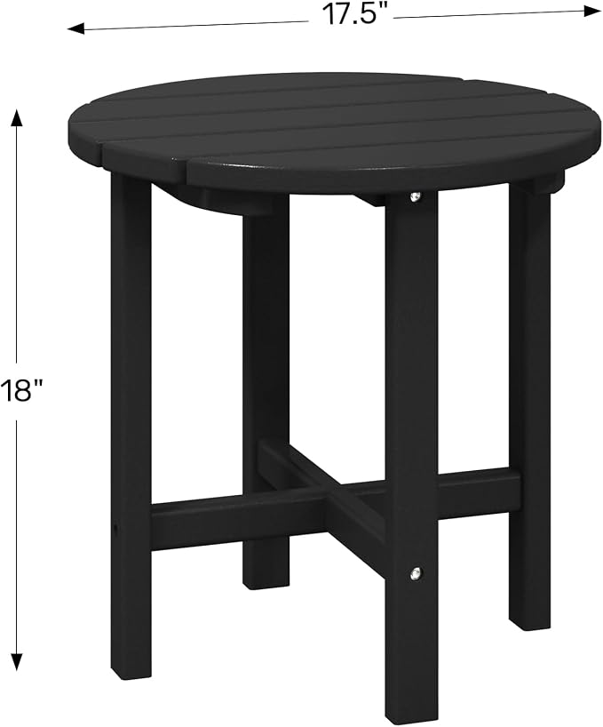 WestinTrends Dylan Adirondack Round Outdoor Side Table - Image 3