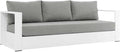 Modway Tahoe Aluminum Outdoor Patio Sofa in White Gray by Modway