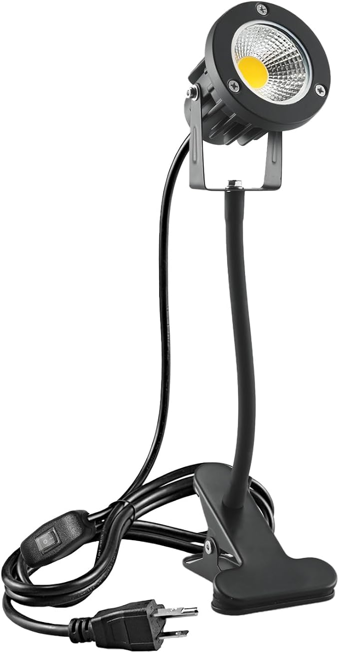LED Spot Lights Plug in Outdoor Indoor Light 7W 3000K 9.8ft Power Cord by Highqualitylightingproducts