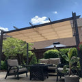 PURPLE LEAF 10' X 10' Outdoor Retractable Pergola by PURPLELEAF