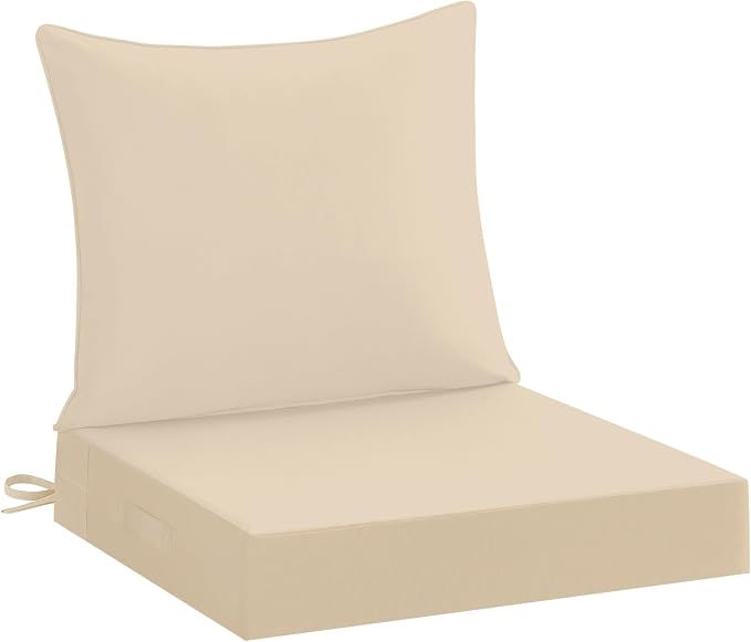 downluxe 19x19 Outdoor Chair Cushions, Waterproof Fade Resistant Patio by Downluxe