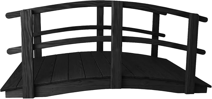 6 FT Black Amish Made Garden Bridge by Unknown
