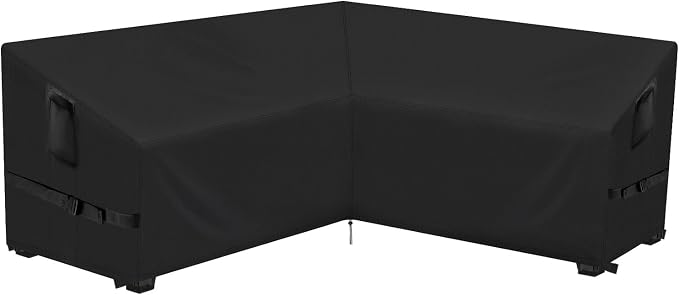 Outdoor V-Shaped Sectional Sofa Cover fit 80" x 80", Waterproof Patio Couch by Hiticover