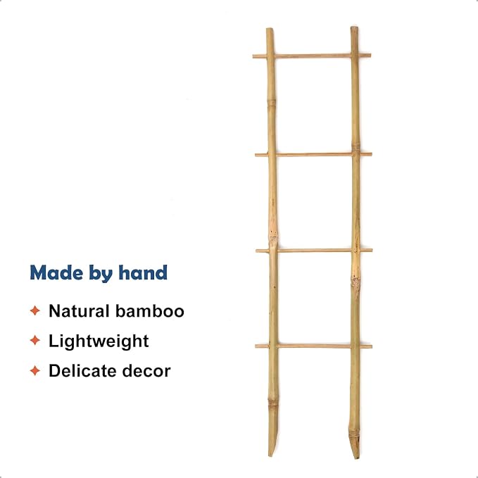 3Pack Bamboo Trellis 16 Inch Ladder Shaped Small Plant Trellis - Image 2