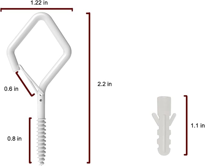 2.2" Screw in Hooks with Safety Buckle Design - Image 3