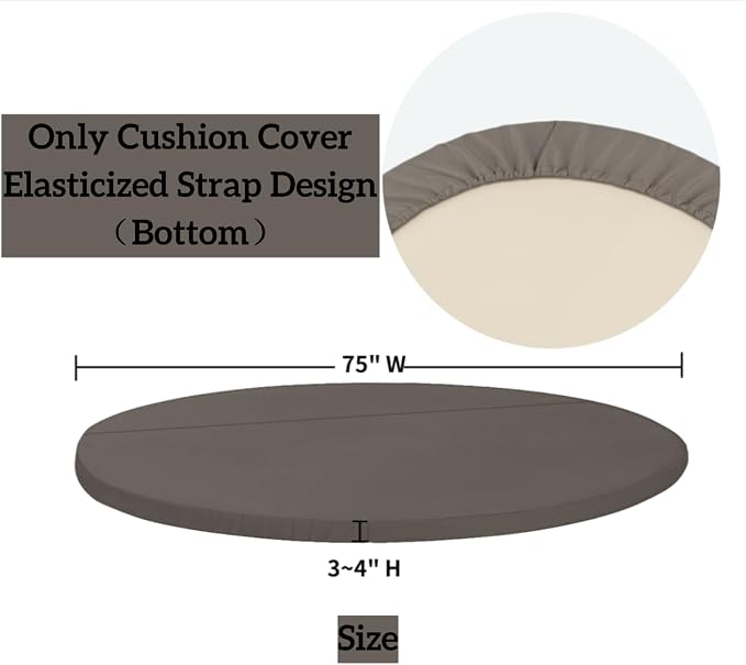Outdoor Weatherproof Sunproof Waterproof Round Bed Cover, - Image 2