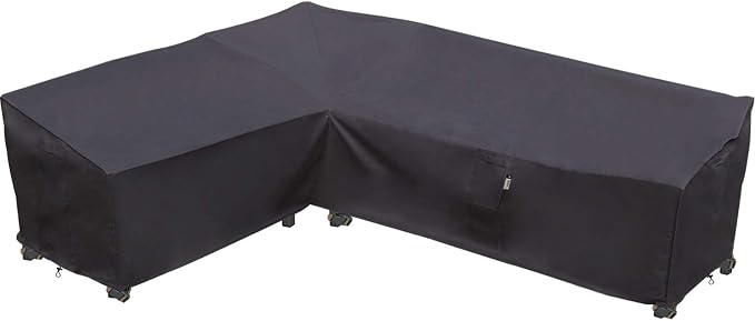 Heavy Duty Outdoor Sectional Couch Covers, L-Shaped Lawn Patio Furniture Cover by Flexiyard
