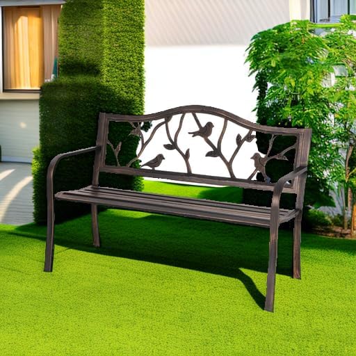 Sophia & William Outdoor Bench, Porch Bench, Garden Bench, Wrought Iron Bench - Image 6