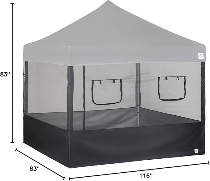 E-Z UP Food Booth Sidewall Kit, Fits 10' x 10' Straight Leg Canopy, Includes 2 - Image 11