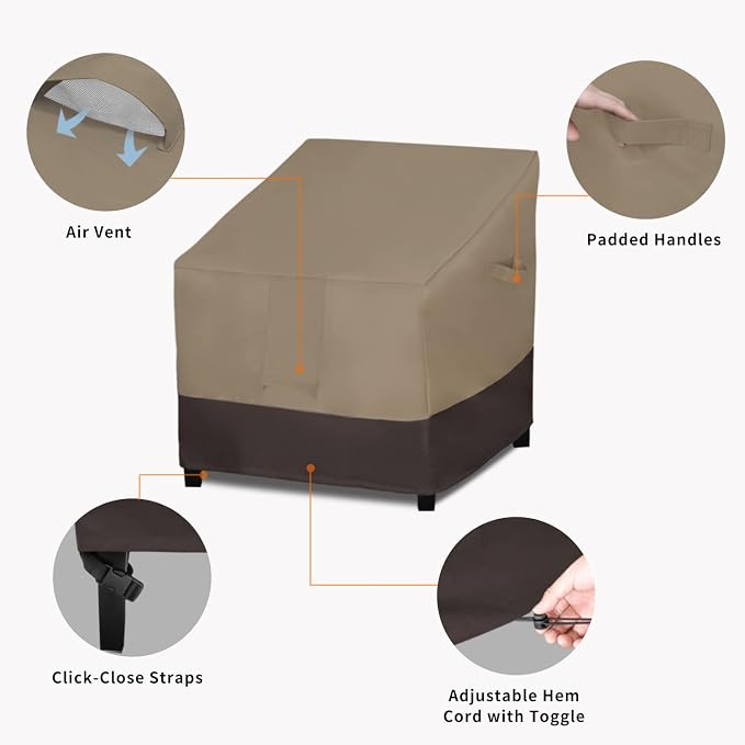 Easy-Going Outdoor Chair Cover Waterproof, Heavy Duty Patio Chair Cover - Image 4