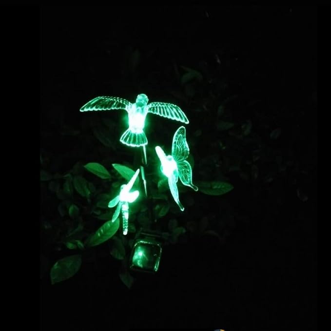 Solar Garden Stake Lights Hummingbird Butterfly and Dragonfly Multi-Color - Image 9