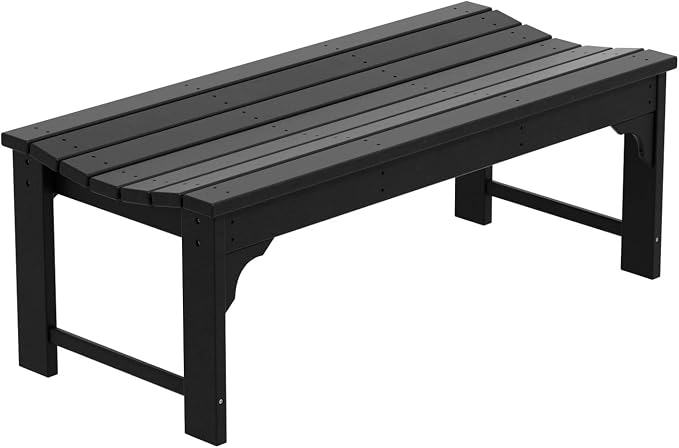 Westin Outdoors Malibu WO 48" Length Backless Poly Wood Outdoor/Garden Bench - Image 4