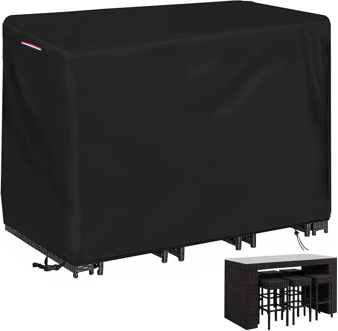 Outdoor Bar Covers Waterproof, Tall Bar Height Patio Table Covers by Yourpatiocoverexpert