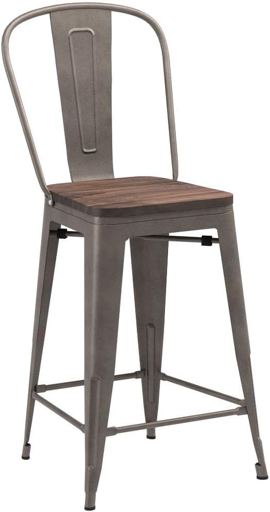 Yongqiang 26 inch Bar Stools Set of 4 Kitchen Counter Height Bar Chairs Modern - Image 4