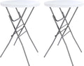 Cocktail Table 28in Folding Round High Top Indoor Outdoor by Home