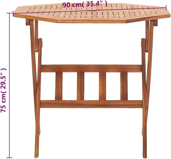 vidaXL Folding Dining Set 5 Piece, Patio Furniture Set, Outdoor Dining Set - Image 2