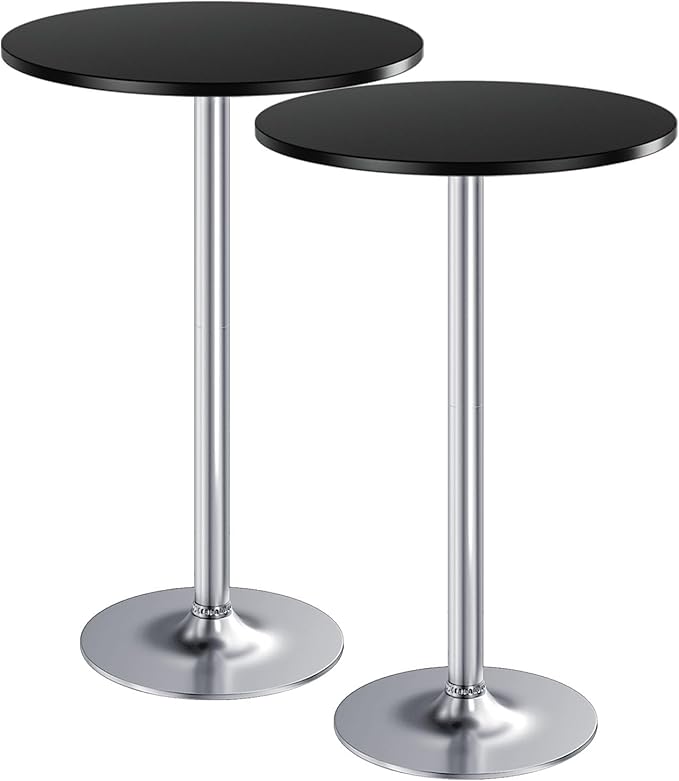 Furmax Bistro Pub Table Round Bar Height Cocktail Table by Furmax