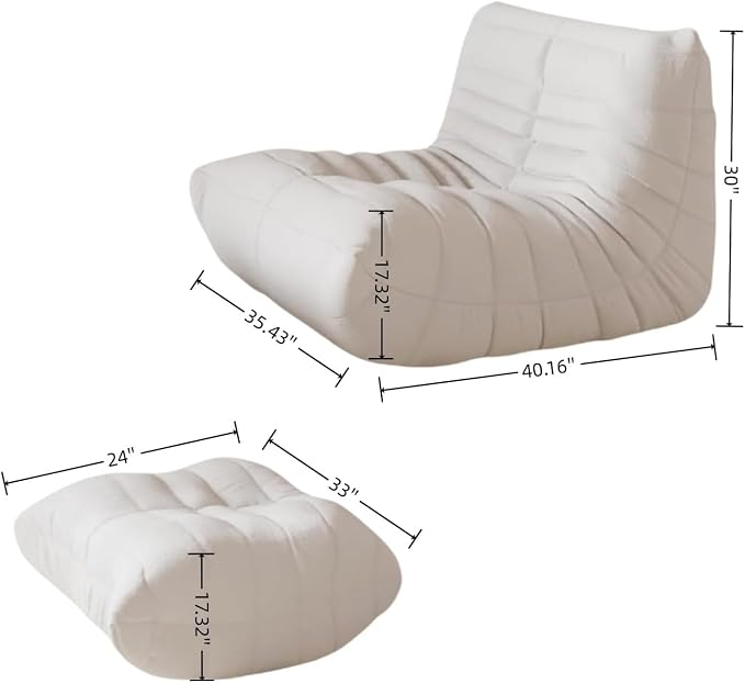 Bean Bag Chair - Memory Foam Bean Bag Chair - Image 2