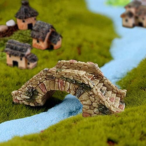Garden Decoration Resin Craft Mini Bridge Outdoors Artificial Bridge Set Arch - Image 6
