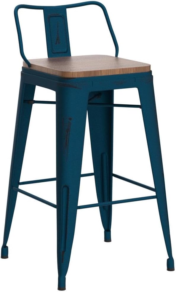 Andeworld Bar Stools Set of 4 Counter Height Stools Industrial Metal Barstools - Image 5