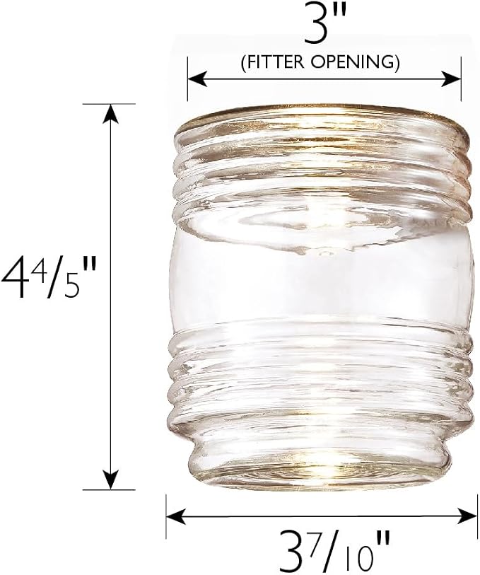 Jelly Jar Light Replacement Glass, 3-Inch Opening – Design House - Image 2