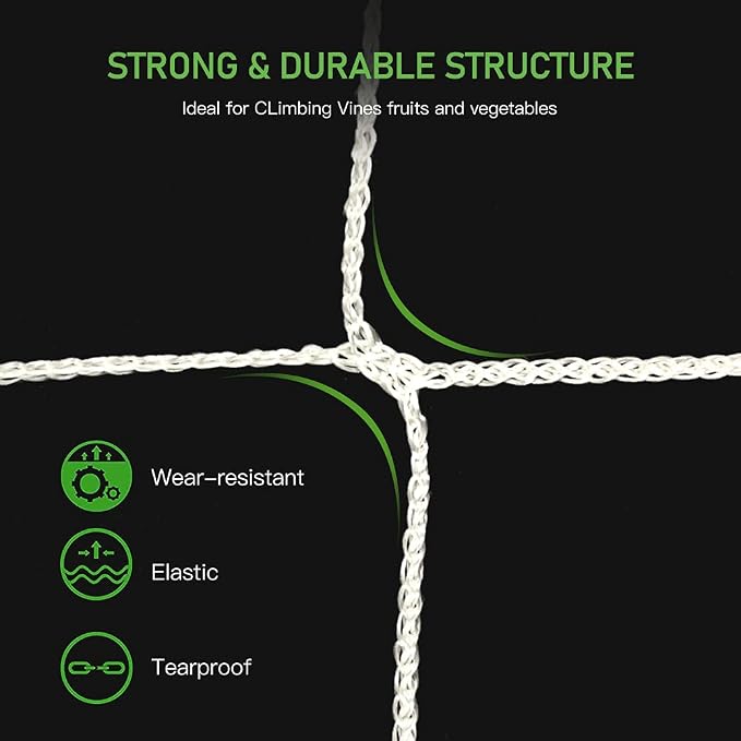 Trellis Netting, CANAGROW Heavy-Duty Garden Plant Trellis Netting - Image 3