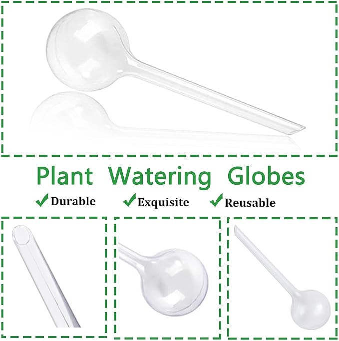 10 Pcs Clear Plant Watering Globes, Plastic Self-Watering Bulbs, Flower - Image 3