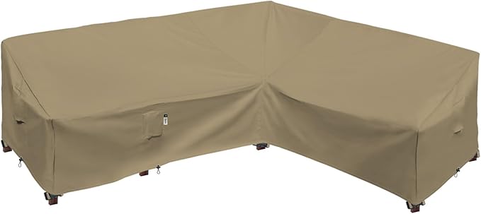 Heavy Duty Outdoor Sectional Cover, L-Shaped Lawn Patio Furniture Covers by Flexiyard