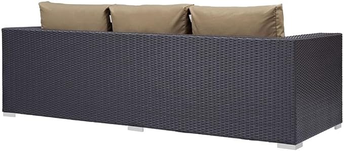 Modway Convene Wicker Rattan Outdoor Patio Sofa - Image 5