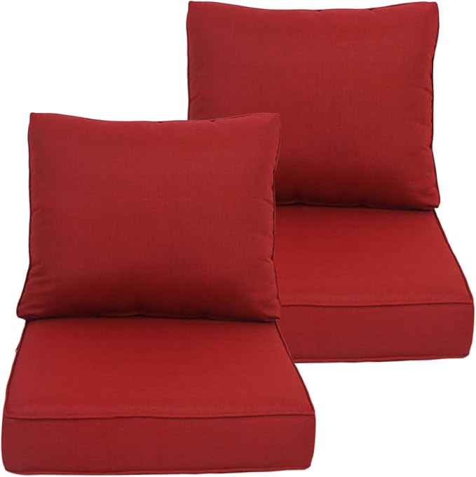 Goodgoods 24 x 28 Outdoor Patio Deep Seat Cushions 2-Pack, 1000+ Hours by Goodgoods