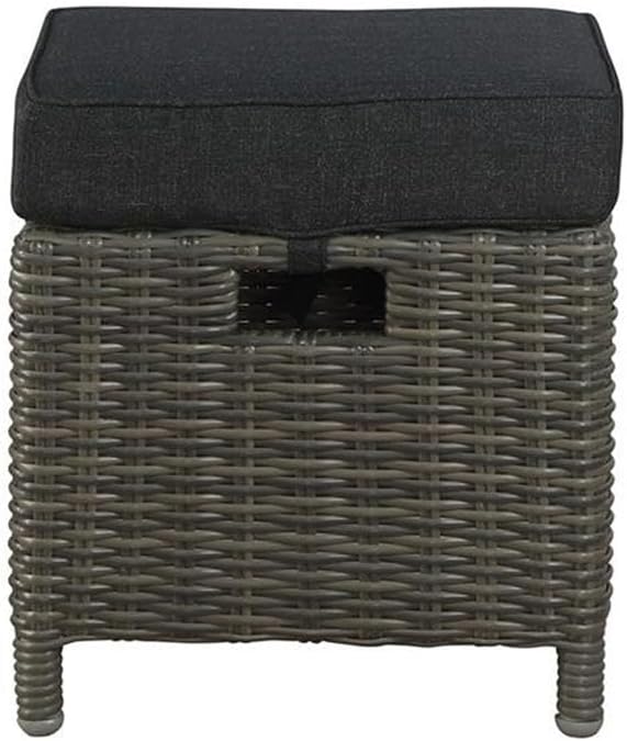 Asti All-Weather Wicker Outdoor 15" Square Ottomans - Image 4