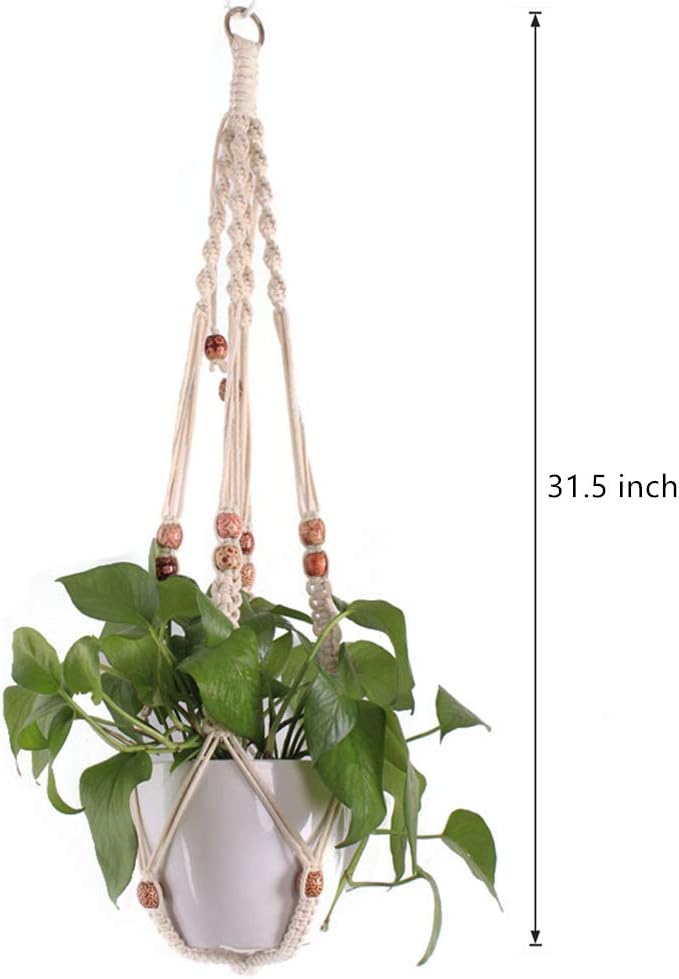 Belit Macrame Plant Hangers Indoor Outdoor 2 Pack Hanging Planters Basket - Image 2