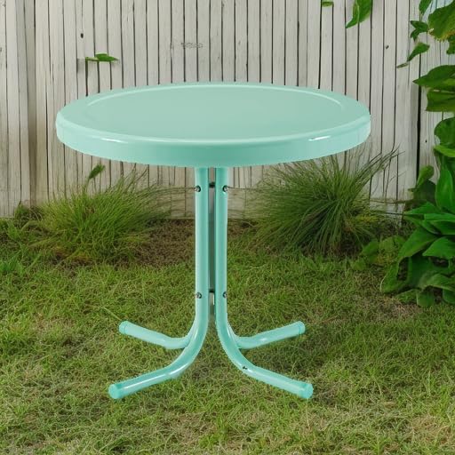 Crosley Furniture Griffith Weather Resistant Retro Metal Outdoor Side Table - Image 2