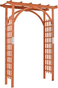 GYMAX Wood Arbor Arch, Outdoor Ceremony Wedding Bridal Decor by GYMAX