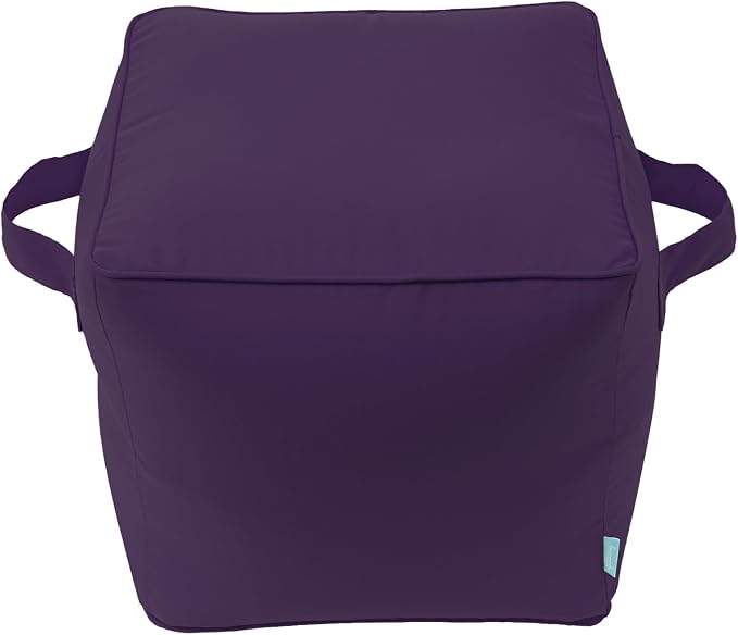 QILLOWAY Indoor/Outdoor Inflatable Stool, Ottoman Pouf Cube 16", All Weather - Image 6