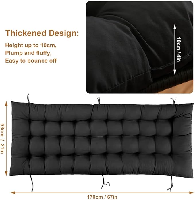 ERWUDEling Patio Lounge Chair Cushion, Waterproof Zero Gravity Chair Cushions - Image 6